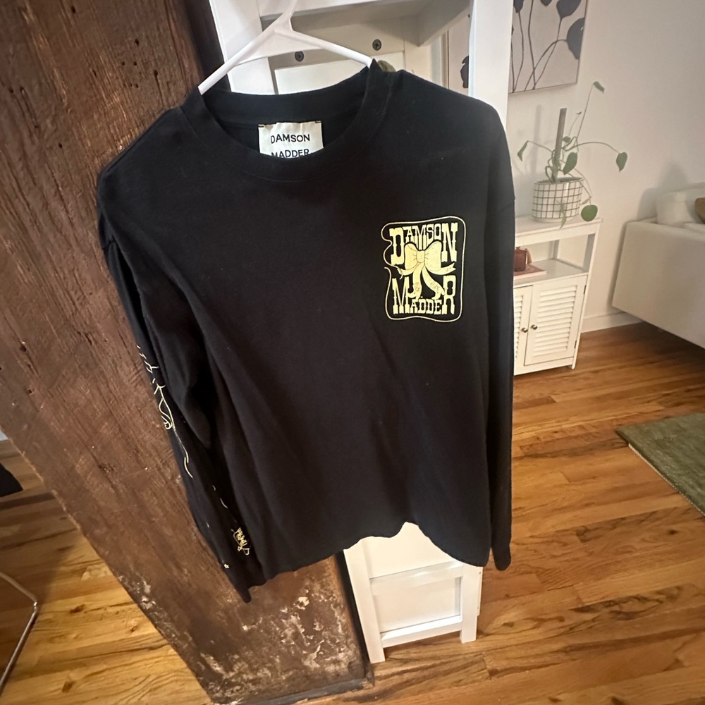 Damson Madder Black Long Sleeve Tee